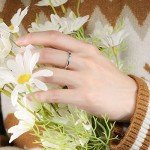 Sterling Silver Stackable Moissanite Wedding Rings