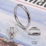 Sterling Silver Stackable Moissanite Wedding Rings