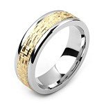 Alain Raphael Two-Tone Cobalt and Gold Wedding Band