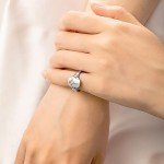 Personalized Sterling Silver Birth Flower Ring