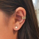 Gold-Filled Hammered Ear Cuff for Non-Pierced Ears