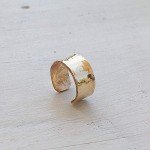 Gold-Filled Hammered Ear Cuff for Non-Pierced Ears