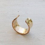Gold-Filled Hammered Ear Cuff for Non-Pierced Ears