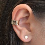 Gold-Filled Hammered Ear Cuff for Non-Pierced Ears