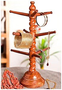 Sheesham Wood Bangle and Jewelry Display Stand