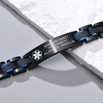 Men's Stainless Steel Medical ID Bracelet - Engraved