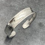 Handmade Hammered Sterling Silver Cuff Bracelet ½”