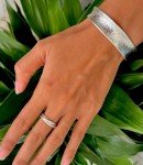 Handmade Hammered Sterling Silver Cuff Bracelet ½”