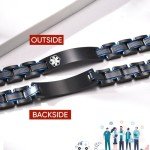 Men's Stainless Steel Medical ID Bracelet - Engraved