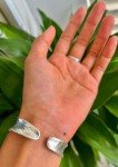Handmade Hammered Sterling Silver Cuff Bracelet ½”