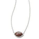 Kendra Scott Orange Goldstone Football Pendant Necklace