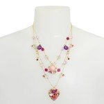 Betsey Johnson Women's Heart Charms Layered Necklace
