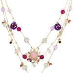 Betsey Johnson Women's Heart Charms Layered Necklace