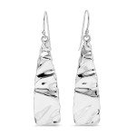 Minimalist 925 Sterling Silver Tapered Drop Earrings
