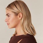 3 Pairs of Gold-Plated Sterling Silver Hoop Earrings
