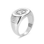 Personalized Vintage Signet Ring - 925 Sterling Silver