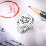 Personalized Vintage Signet Ring - 925 Sterling Silver
