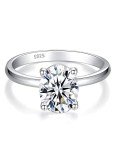 Moissanite Oval Engagement Ring for Her 2CT