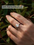 Moissanite Oval Engagement Ring for Her 2CT