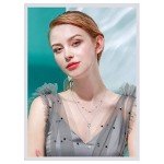 S925 Sterling Silver Teardrop Double Layered Necklace