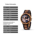 Engraved Wooden Watch for Men - Custom Photo