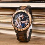 Engraved Wooden Watch for Men - Custom Photo