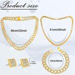 5-Piece Gold Hip Hop Jewelry Set for Men
