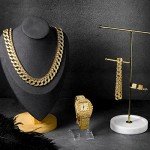 5-Piece Gold Hip Hop Jewelry Set for Men