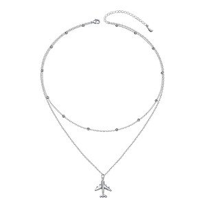 Airplane Choker Necklace in 925 Sterling Silver