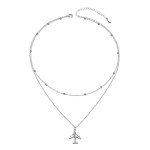 Airplane Choker Necklace in 925 Sterling Silver