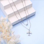 Airplane Choker Necklace in 925 Sterling Silver
