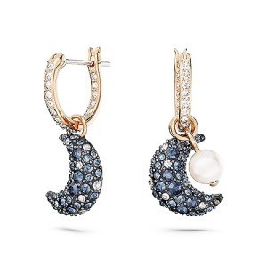 Swarovski Moon Drop Earrings in Rose Gold Tone