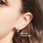 Elegant Moissanite Huggie Earrings in Silver
