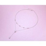 S925 Sterling Silver Teardrop Double Layered Necklace