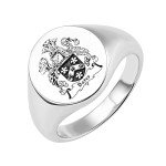 Personalized Vintage Signet Ring in Sterling Silver