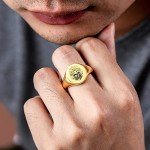 Personalized Vintage Signet Ring in Sterling Silver