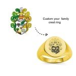 Personalized Vintage Signet Ring in Sterling Silver