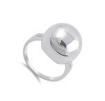 Large Polished 925 Sterling Silver Fashion Ring