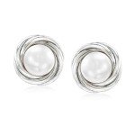 Sterling Silver 8mm Cultured Pearl Clip-On Earrings