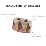 Boho Luxe Beaded Cuff Bracelet - Mixed Metallics