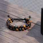 Men's Black Onyx & Tiger Eye Bracelet Gift