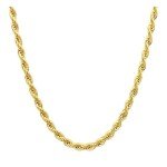 Twisted Rope Chain Necklace in 14K Yellow Gold