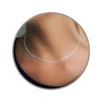 Sterling Silver Satellite Chain Choker Necklace