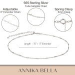 Sterling Silver Satellite Chain Choker Necklace