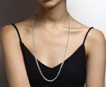 Miabella 30-Inch Sterling Silver Diamond Cut Chain
