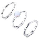 MILACOLATO 3-Pc 925 Sterling Silver Stackable Rings
