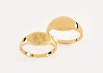 Personalized Monogram Gold Signet Ring for Women