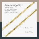 14K Gold Box Chain Necklace for Men & Women