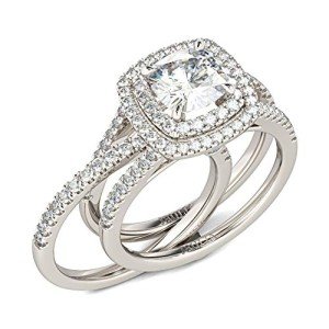 Jeulia Classic 925 Sterling Silver Ring Set