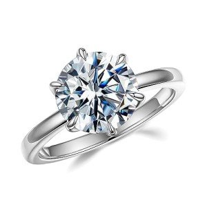 Moissanite Engagement Ring for Mother's Day Gift